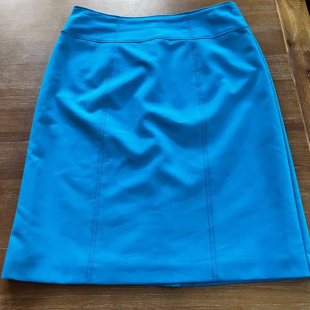 Worthington Turquoise Lined Pencil Skirt Size 6